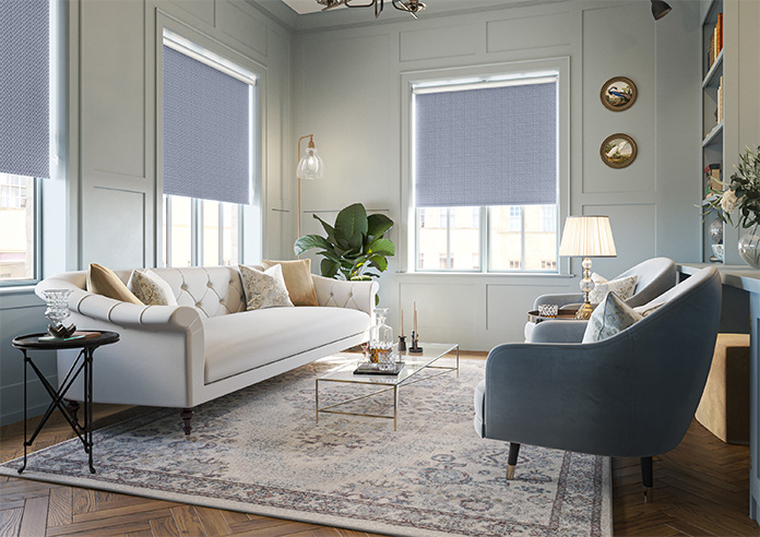 Diamond Tile, Victorian Blue - Twist&Fit Roller Blind - Image 7
